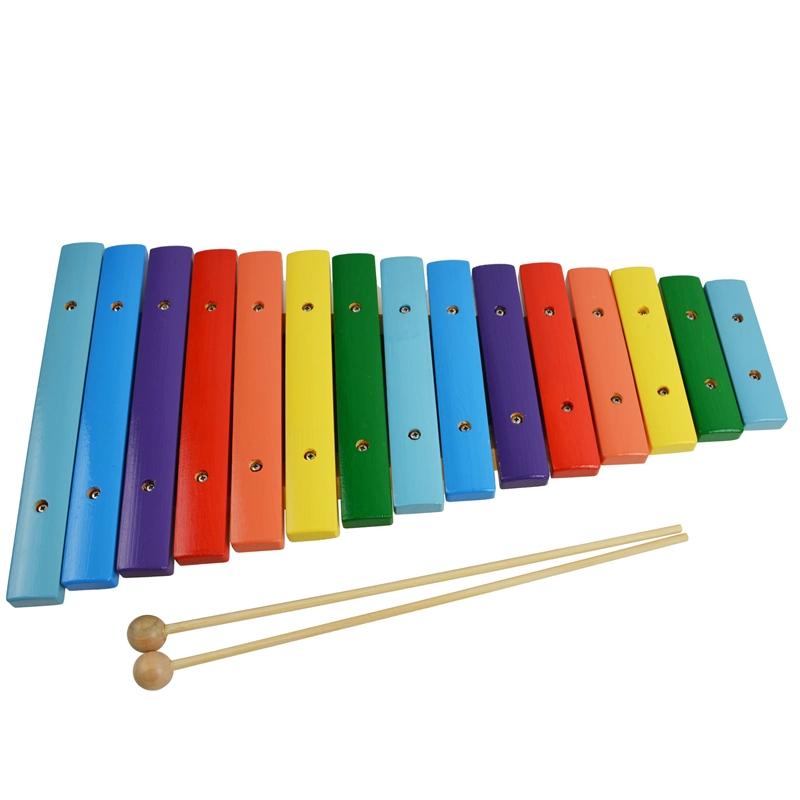 A-Star 15 Note Rainbow Xylophone with Beaters Tuned Percussion