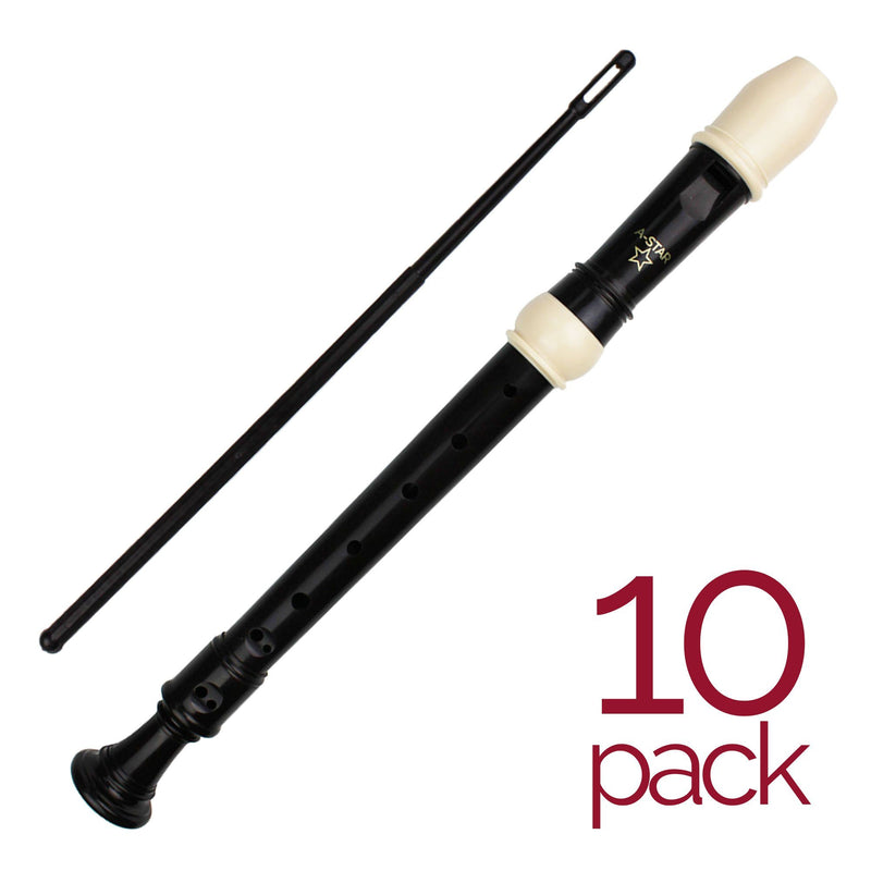 A Star Brown & White Descant Recorder Pack Pack of 10 Recorders